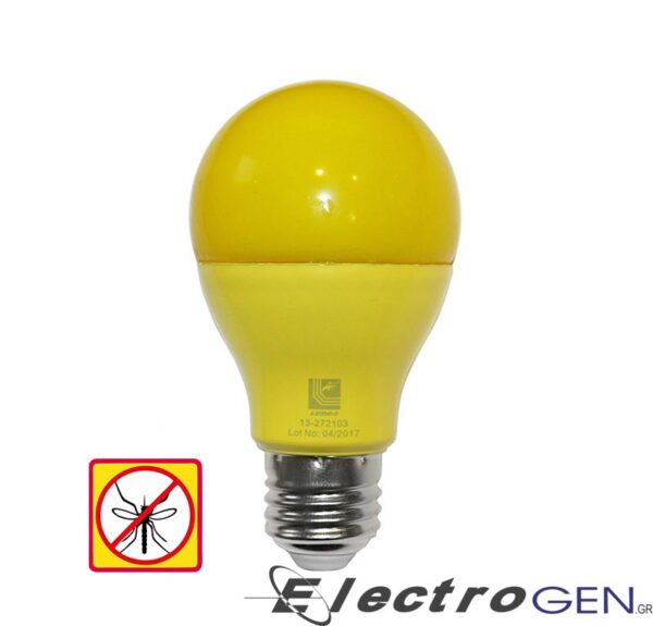 Λάμπα LED Αχλάδι Ε27 10W 230V Κίτρινο Εντομοαπωθητικό για Κουνούπια