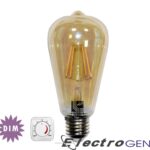 Λάμπα LED COG Αβοκάντο Φ64 ΜΕΛΙ Ε27 6W 230V Ντιμαριζόμενο Θερμό