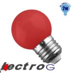 Mini Γλόμπος LED G45 2 Watt Κόκκινο