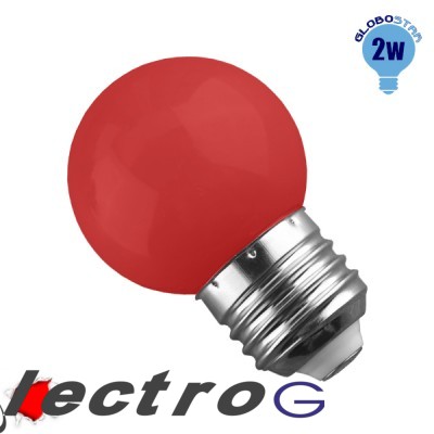 Mini Γλόμπος LED G45 2 Watt Κόκκινο