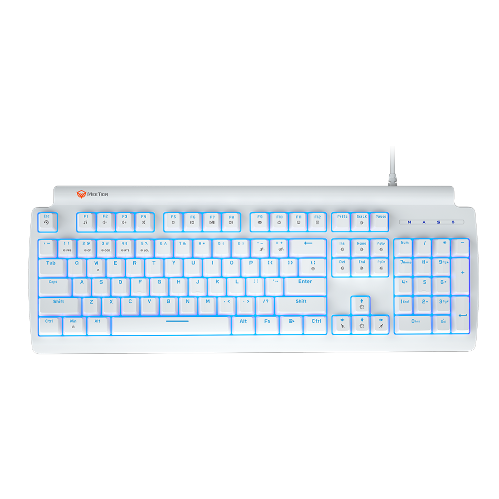 mk600w-1_1 Meetion MT-MK600MX Μηχανικό Gaming Πληκτρολόγιο / Μπλέ Διακόπτες / Άσπρο - Image 1