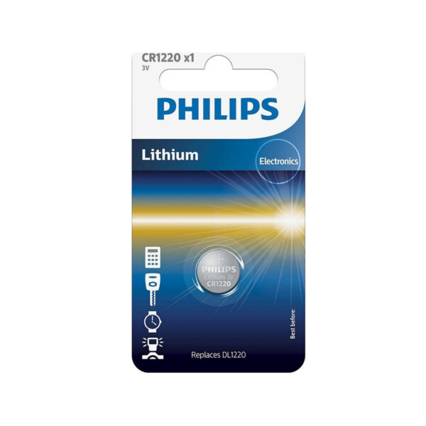 PHILIPS-CR1220/1 ΜΠΑΤΑΡΙΑ PHILIPS CR1220