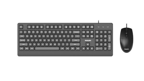 PHILIPS SPT6247 Ενσύρματο Σετ Πληκτρολόγιο/Ποντίκι, Μαύρο, GR