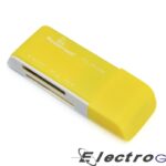 Multi Card Reader POWERTECH PT-165 Κίτρινο USB