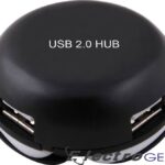 USB HUB POWERTECH Μαύρο 4-PORT