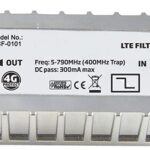 Φίλτρο 4G / LTE DVB-T, Πέρασμα 470-790MHz, Βύσμα F Θηλυκό