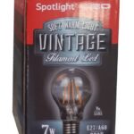 Λάμπα LED Spotlight Ντιμαριζόμενη Vintage Filament Αχλάδι 7W 220V E27 A60 Θερμό