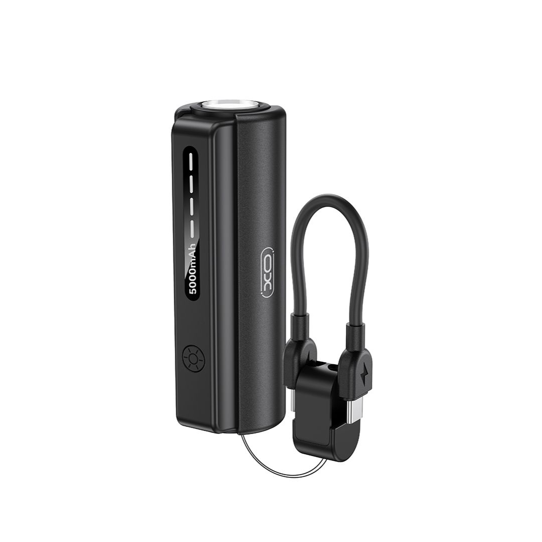 untitled_design_20_ XO PR281 Mini Powerbank 5000mAh με Ενσωματωμένο Φακό και Καλώδιο Φόρτισης Type-C - Image 1