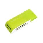 Multi Card Reader POWERTECH PT-163 Πράσινο USB