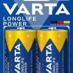 Αλκαλικές Μπαταρίες D 1.5V Varta Long-Life Power (2Τεμ)