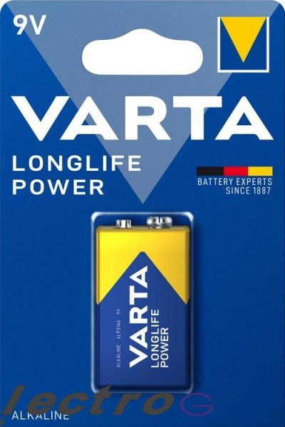 Mπαταρία Αλκαλική VARTA 9V long-life (1τμχ)