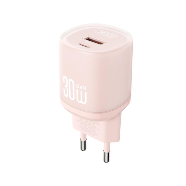 XO L151, Φορτιστής ΓΡΗΓΟΡΗΣ Φόρτισης, 30W, 2 Θύρες, Ροζ