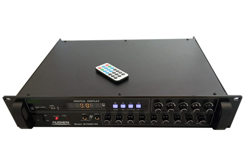 Μικροφωνικός Ενισχυτής 5 Ζωνών 180W 100V με Bluetooth, USB, FM - Image 2