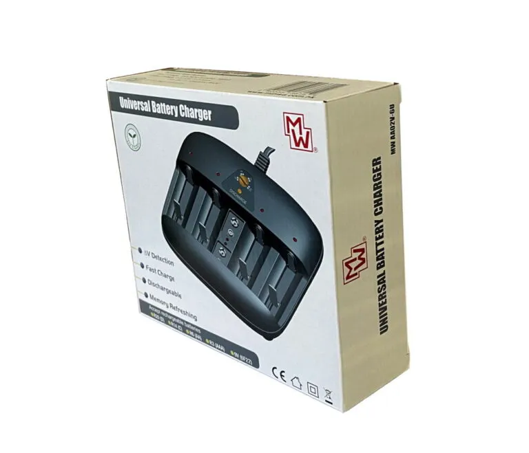 ΦΟΡΤΙΣΤΗΣ ΜΠΑΤΑΡΙΩΝ AA/AAA/C/D/9V ΜΕ 4 ΚΑΝΑΛΙΑ MW-AA02V-6U