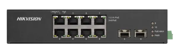 Hikvision Switch PoE 8 Θυρών DS-3T0510HP-E/HS