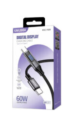 KSC-1028 ΚΑΛΩΔΙΟ TYPE C -TYPE C 60W ΜΕ ΨΗΦΙΑΚΗ ΕΝΔΕΙΞΗ - Image 3