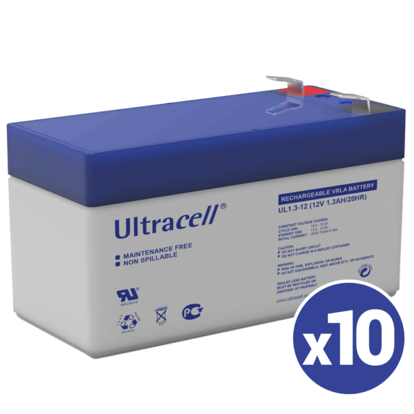 ULTRACELL - 10άδα Μπαταρίες 12V 1.3Ah