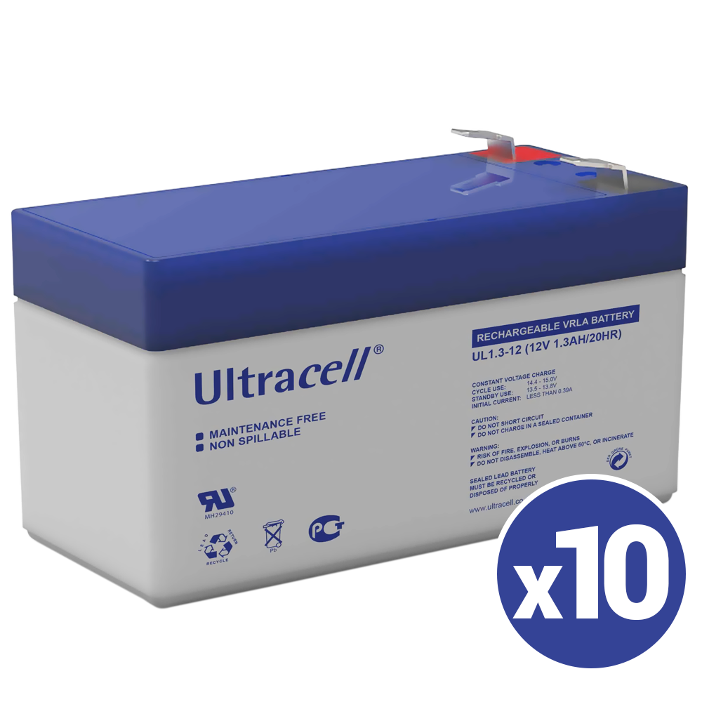 1feda704-6501-40eb-87bb-8c2f0e0be546 ULTRACELL - 10άδα Μπαταρίες 12V 1.3Ah - Image 1
