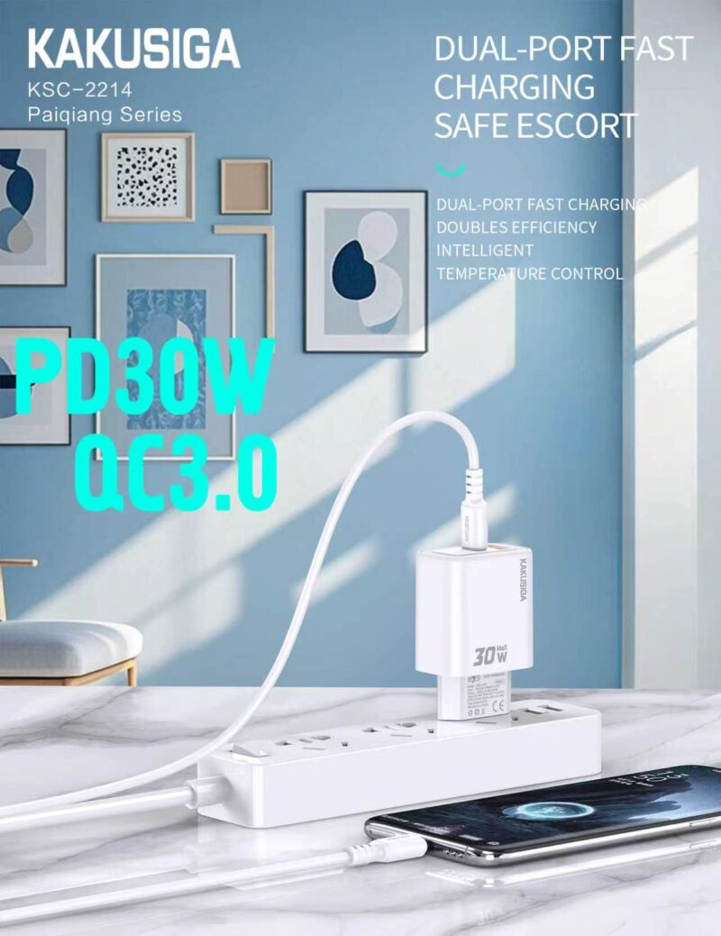 KSC-2214 Φορτιστής 30W+3.0 USB-TYPE C - Image 2