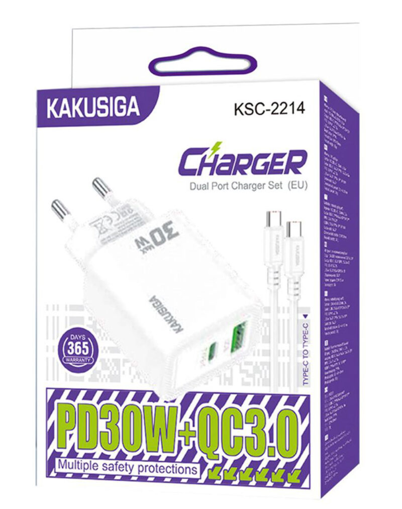 KSC-2214 Φορτιστής 30W+3.0 USB-TYPE C - Image 3