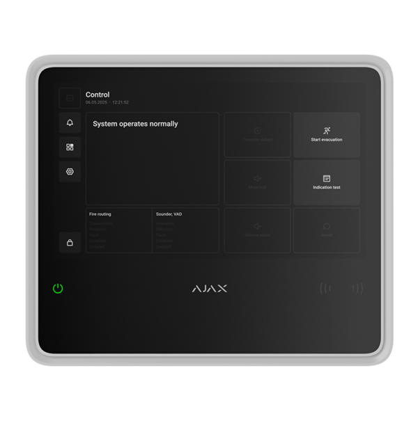 AJAX - EN54 FIRE HUB WHITE
