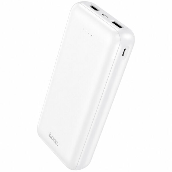 Power Bank Hoco J153A Stability 10W 20000mAh 2xUSB-A 1xUSB-C 1xMicroUSB και LED Ένδειξη Μπαταρίας Λευκό