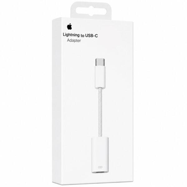 Αντάπτορας Apple Lightning σε USB-C MUQX3ZM/A Braided Λευκός