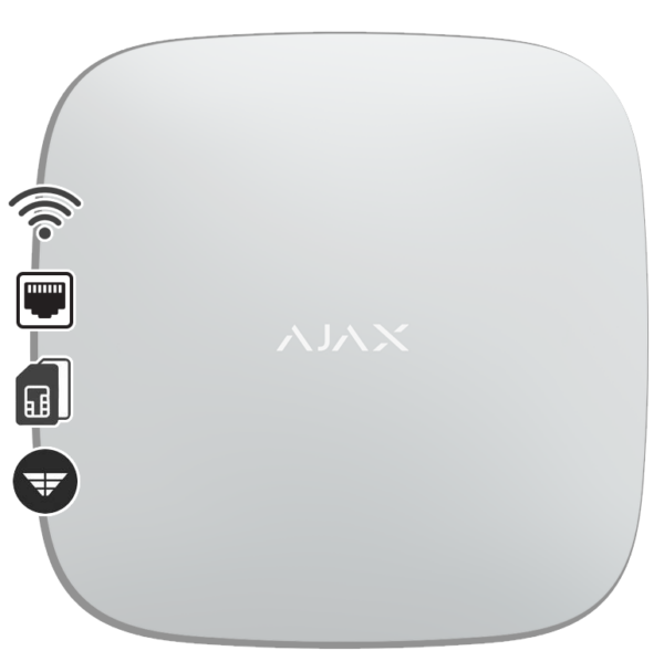 Ajax Κεντρική Μονάδα Wi-Fi Λευκό HUB 2 PLUS