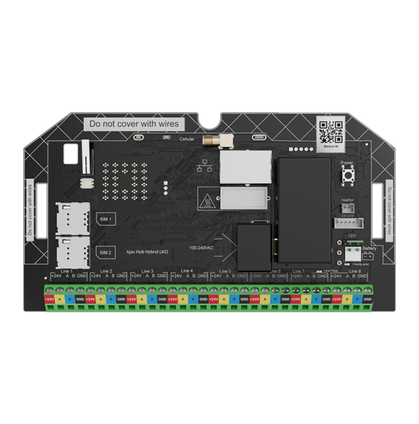 AJAX - HUB HYBRID (4G) FIBRA (WITHOUT CASING)