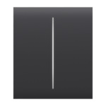 Ajax Πρόσοψη Διακόπτη CENTER BUTTON (2-GANG) GRAPHITE