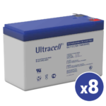 Ultracell Μπαταρίες Μολύβδου 8άδα 12V 7Ah UL7-12