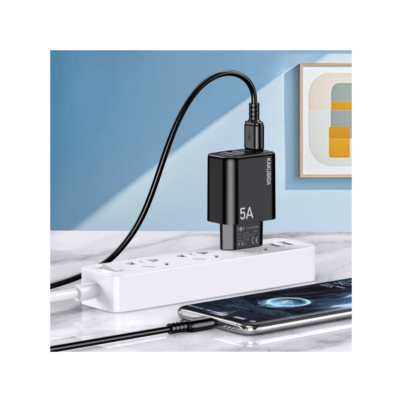KSC-1665/B ΦΟΡΤΙΣΤΗΣ USB 2ΘΥΡΕΣ 5Α (ΜΑΥΡΟ ΧΡΩΜΑ) - Image 2