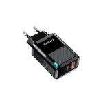KSC-1685 Φορτιστής 30W+3.0 USB-TYPE C ΕΝΔΕΙΞΗ LED (ΜΑΥΡΟ ΧΡΩΜΑ)