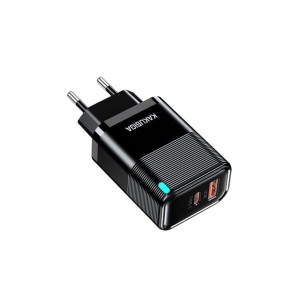 KSC-1685 Φορτιστής 30W+3.0 USB-TYPE C ΕΝΔΕΙΞΗ LED (ΜΑΥΡΟ ΧΡΩΜΑ)