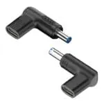 Αντάπτορας Τροφοδοσίας YX-09, USB-C σε HP 4.5x3mm, Μαύρος Powertech