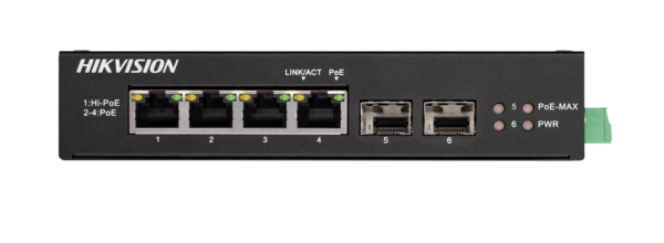Hikvision Switch PoE 4 Θυρών DS-3T0506HP-E/HS