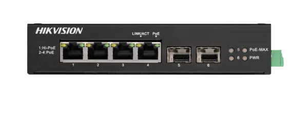 Hikvision Switch PoE 4 Θυρών DS-3T0506HP-E/HS