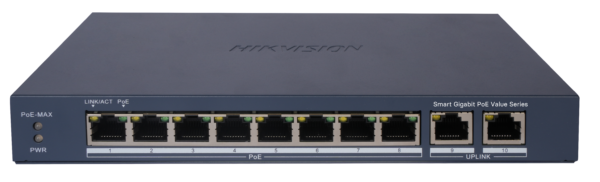 Hikvision Switch PoE 8 Θυρών DS-3E1510P-EI/M