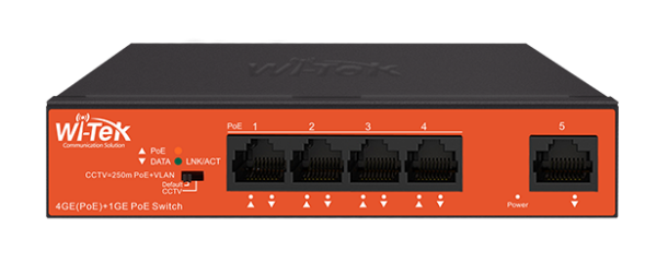 Wi-Tek Switch PoE 4 Θυρών WI-PS305GH