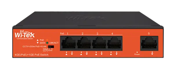 Wi-Tek Switch PoE 4 Θυρών WI-PS305GH