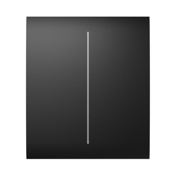 Ajax Πρόσοψη Διακόπτη Μαύρο CENTER BUTTON (2-GANG)