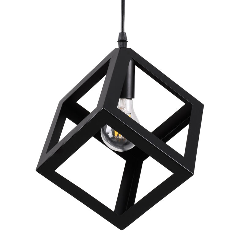 ΦΩΤΙΣΤΙΚΟ ΚΡΕΜΑΣΤΟ 1ΧΕ27 CUBE Μαύρο