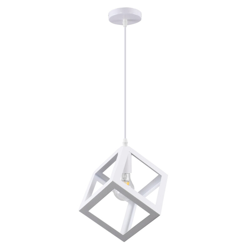 Φωτιστικό Κρεμαστό 1ΧΕ27 Cube Λευκό