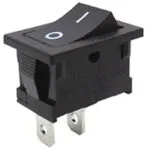 Διακόπτης Rocker Mini 2P On-Off 6A/250V Μαύρος RK2-16 EOL