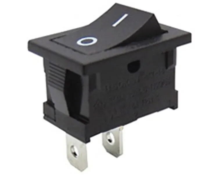 Διακόπτης Rocker Mini 2P On-Off 6A/250V Μαύρος RK2-16 EOL