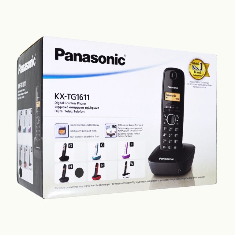 Ασύρματο Ψηφιακό Τηλέφωνο Panasonic KX-TG1611GRH Μαύρο με Αναγνώριση Κλήσης, Λειτουργία Αφύπνισης και Φωτιζόμενη Οθόνη
