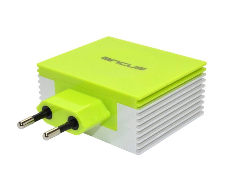 Φορτιστής Ταξιδίου Ancus Multi Charger 4 Usb 4.2A Λευκό - Πράσινο