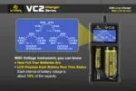 Φορτιστής Μπαταριών Βιομηχανικού Τύπου Xtar VC2 USB, 2 Θέσεων με Ένδειξη Επιπέδου Φόρτισης για 18650/17670/17500
