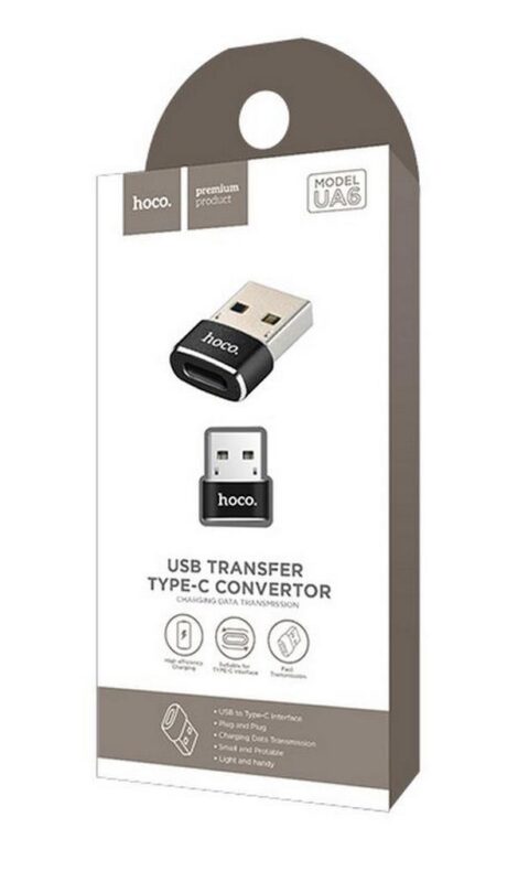Αντάπτορας Hoco UA6 USB σε USB-C Μαύρο