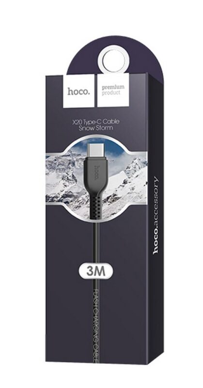 Καλώδιο σύνδεσης Hoco X20 Flash USB σε USB-C 2.0A Μαύρο 3m